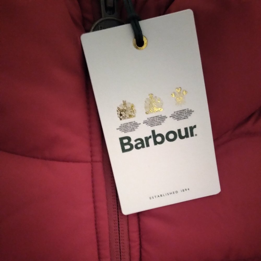 Barbour Red Quilted Puffer Jacket - Picture 2 of 3